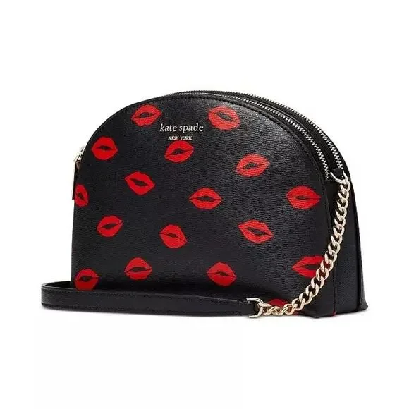 Kate Spade Spencer Kisses Double-zip Dome Crossbody - Picture 2 of 8